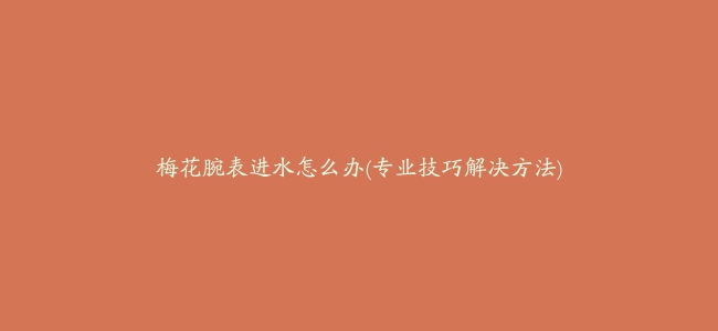 梅花腕表进水怎么办(专业技巧解决方法)