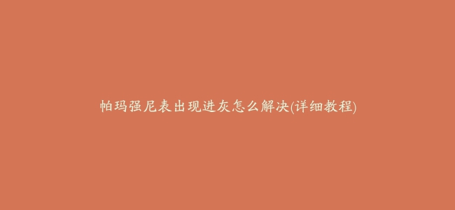 帕玛强尼表出现进灰怎么解决(详细教程)