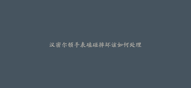 汉密尔顿手表磕碰摔坏该如何处理