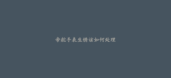 帝舵手表生锈该如何处理