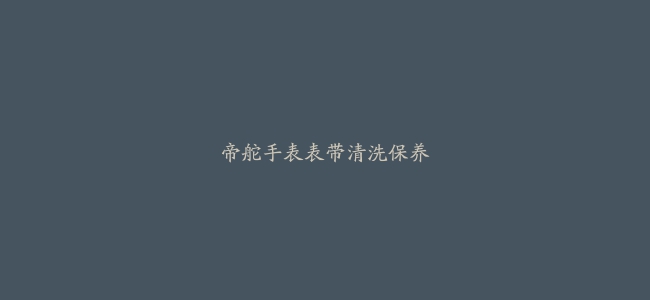 帝舵手表表带清洗保养