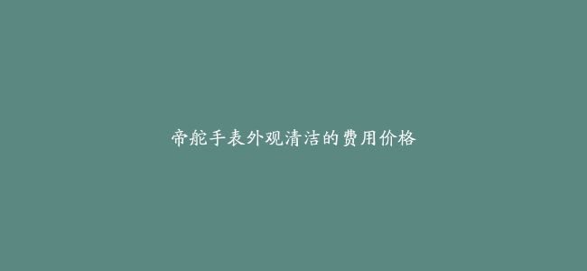 帝舵手表外观清洁的费用价格