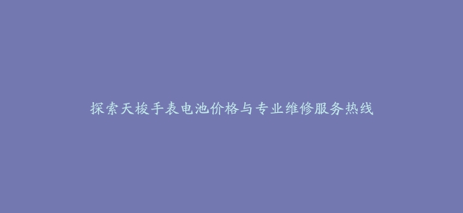 探索天梭手表电池价格与专业维修服务热线