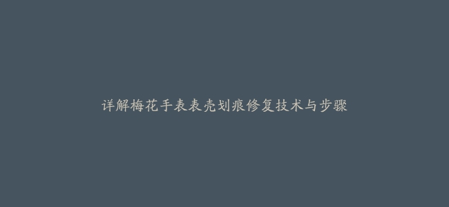 详解梅花手表表壳划痕修复技术与步骤